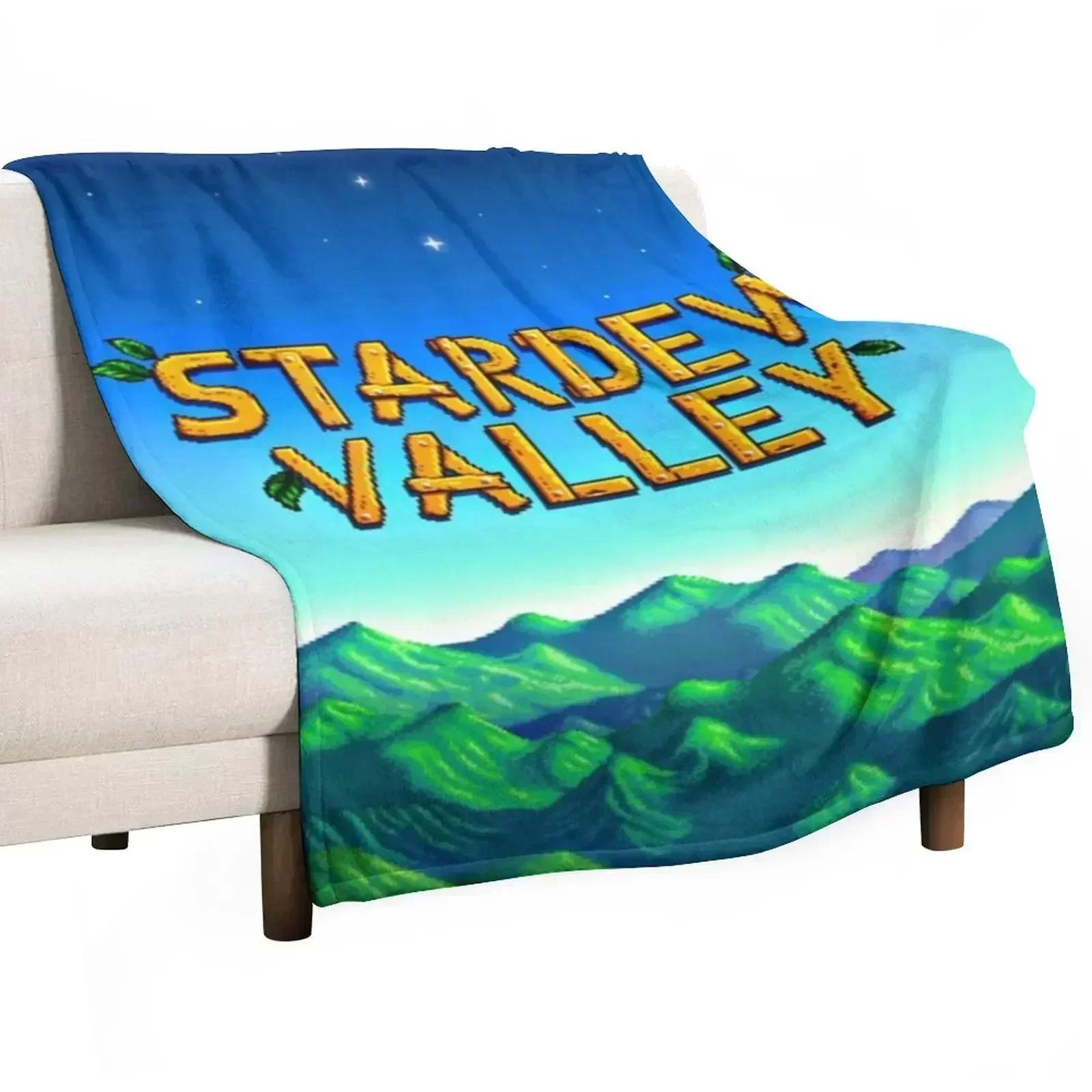 

Stardew valley title Throw Blanket Extra Large Throw Luxury Designer Beautifuls Blankets