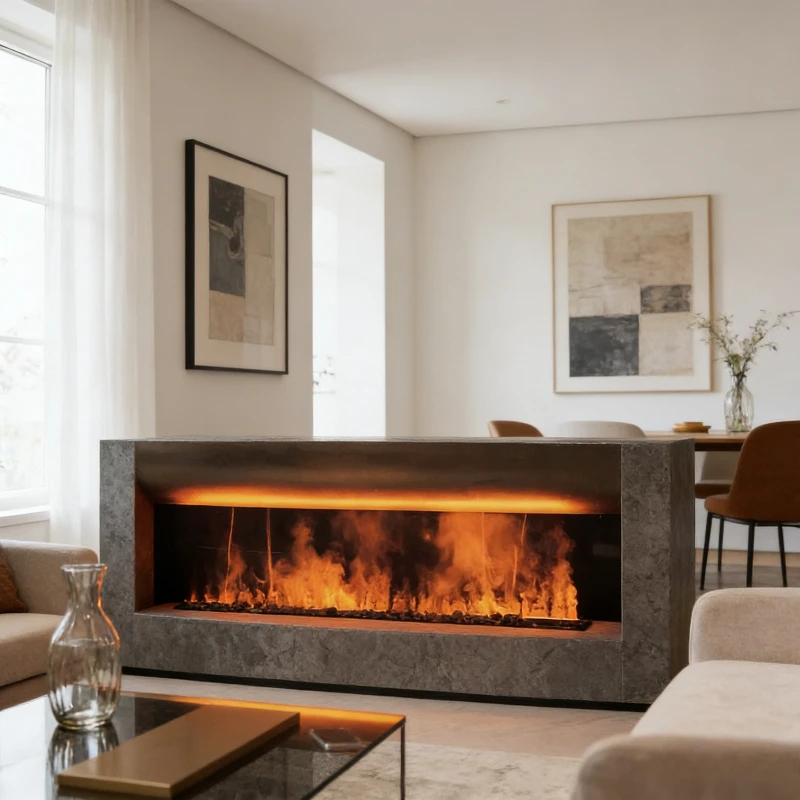 

Электрический камин с эффектом водяного пара и регулируемым пламенем, 3D-эффект атомизированного огня, светодиодная декоративная подсветка