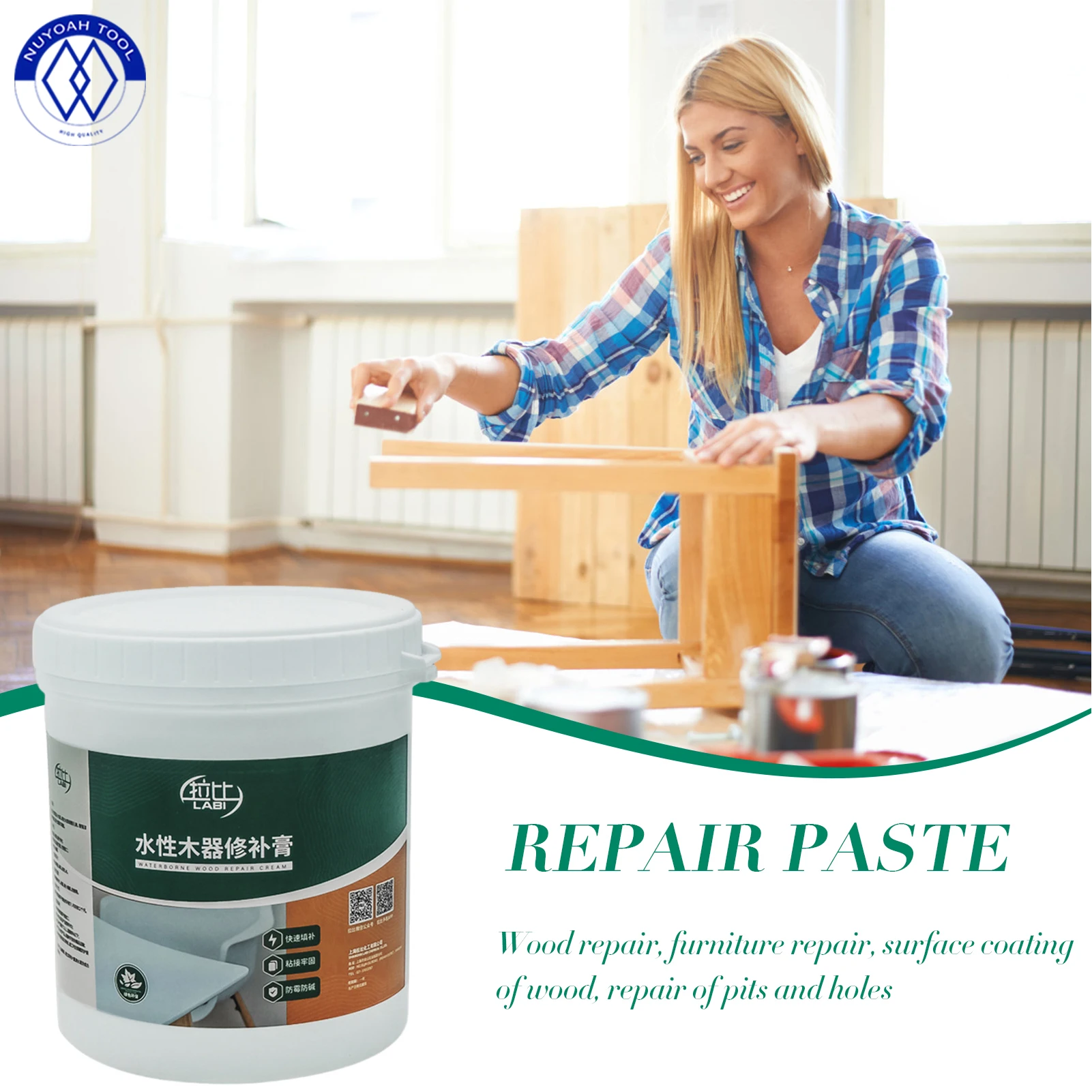 

Паста для ремонта деревянного пола, крем для наполнения трещин, крем для обрезки деревянных стен, шпаклевка, жидкий крем для ремонта царапин по дереву, шпатлевка