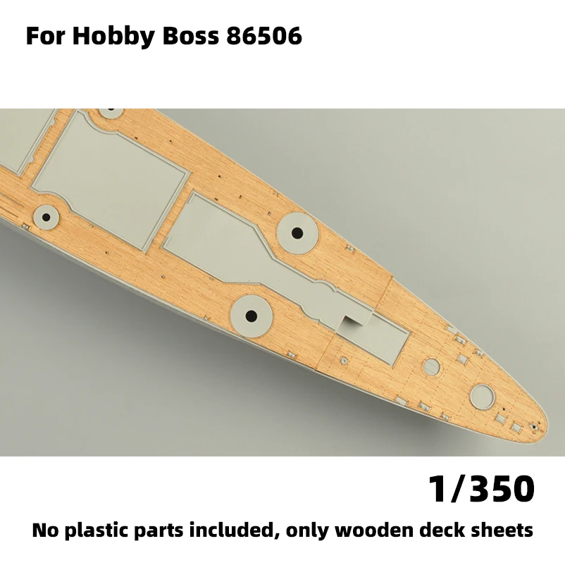 Modell-Upgrade-Teile: Lasergeschnittene Holzdeckplatte mit selbstklebender Ankerkette für Hobby Boss 86506 Dunkerque Battleship 1/350 – Detail 2