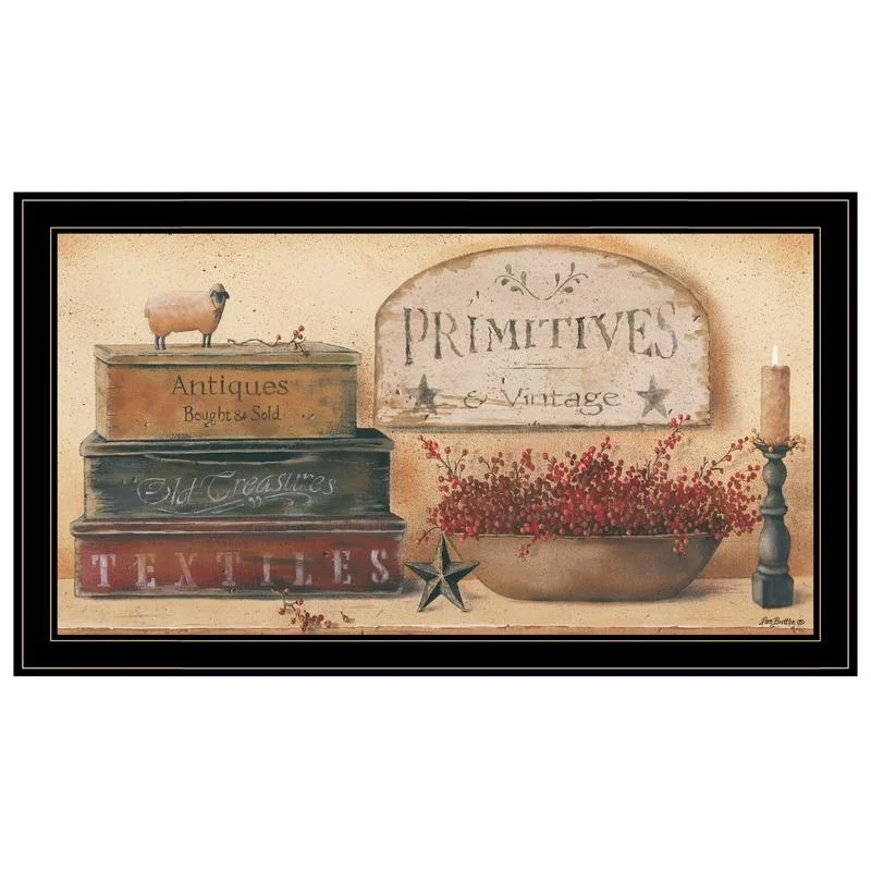 

Primitives & Vintage Framed Print, Black Frame, Ready to Hang