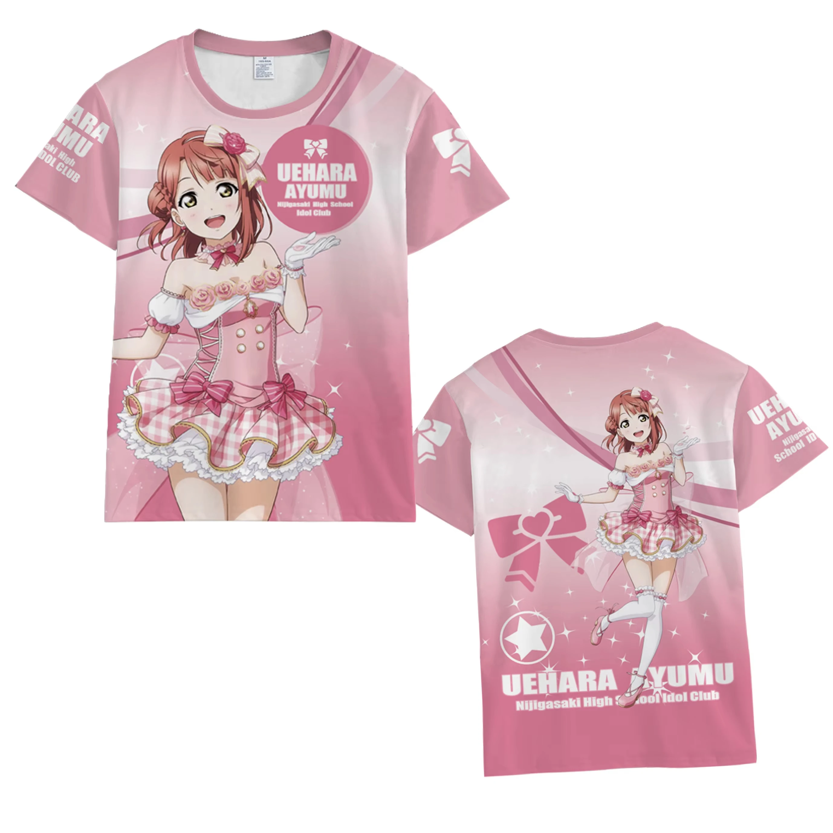 حب الحياة! Nijigasaki المدرسة الثانوية المعبود نادي أنيمي ثلاثية الأبعاد تي شيرت مطبوع الرجال النساء موضة تي شيرتات قصيرة الاكمام طفل بلايز تيز صبي فتاة