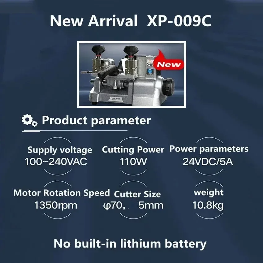 Xhorse Condor XP-009C XP0900CH Horizontal Key Cutting Machine Without Battery