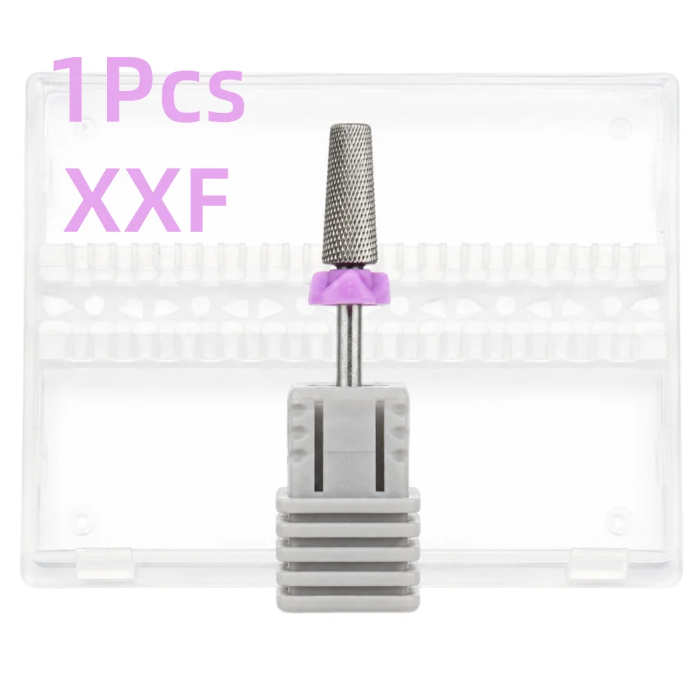 1 Stück Purple Label Feinzahn-Nagelbohrer mit 2,35 mm Schaftdurchmesser für den professionellen und privaten Nagelpflegegebrauch