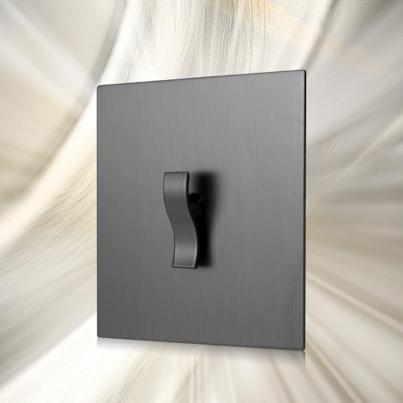 Avoir Gray Power Light Switch S Type On Off Push Button Rocker Switches 2-drożne ścienne gniazdo elektryczne Europa Korea Franch UK Outlet wlaczniki swiatla przełącznik włącznik światła przełącznik światła