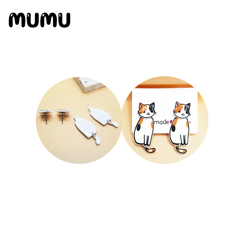 2024 New Thumper Stud Earring Bambi Epoxys Jewelry Resin Acrylic Earrings Handmade Gifts Friends