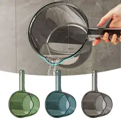 Fashion Long Handle Transprent Water Scoop Can Hang Plastic Washing Scoop Water Ladle Baby Bath Dipper Spoons