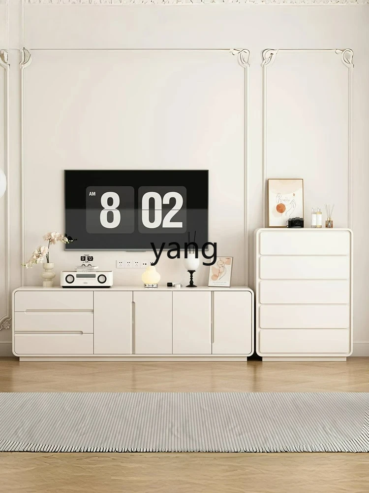 LTT solid wood TV cabinet raised floor bedroom bedside cabinet living room home storage floor cabinet