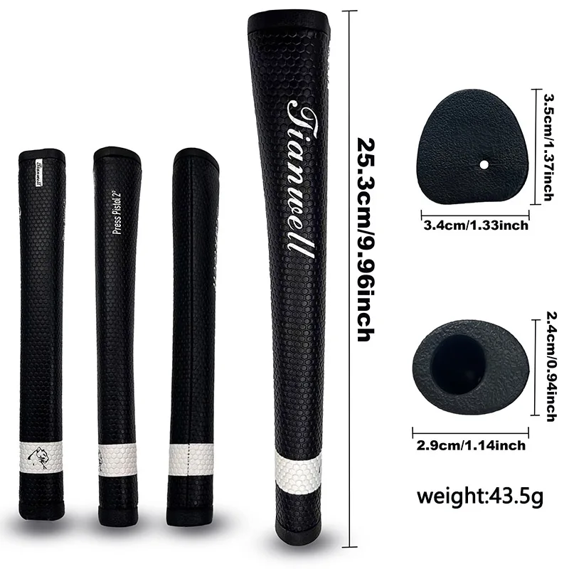 

Tianwell Golf Putter Grip Press Pistol 2 Degree Golf Putter Grip leather black Golf Putter Grips
