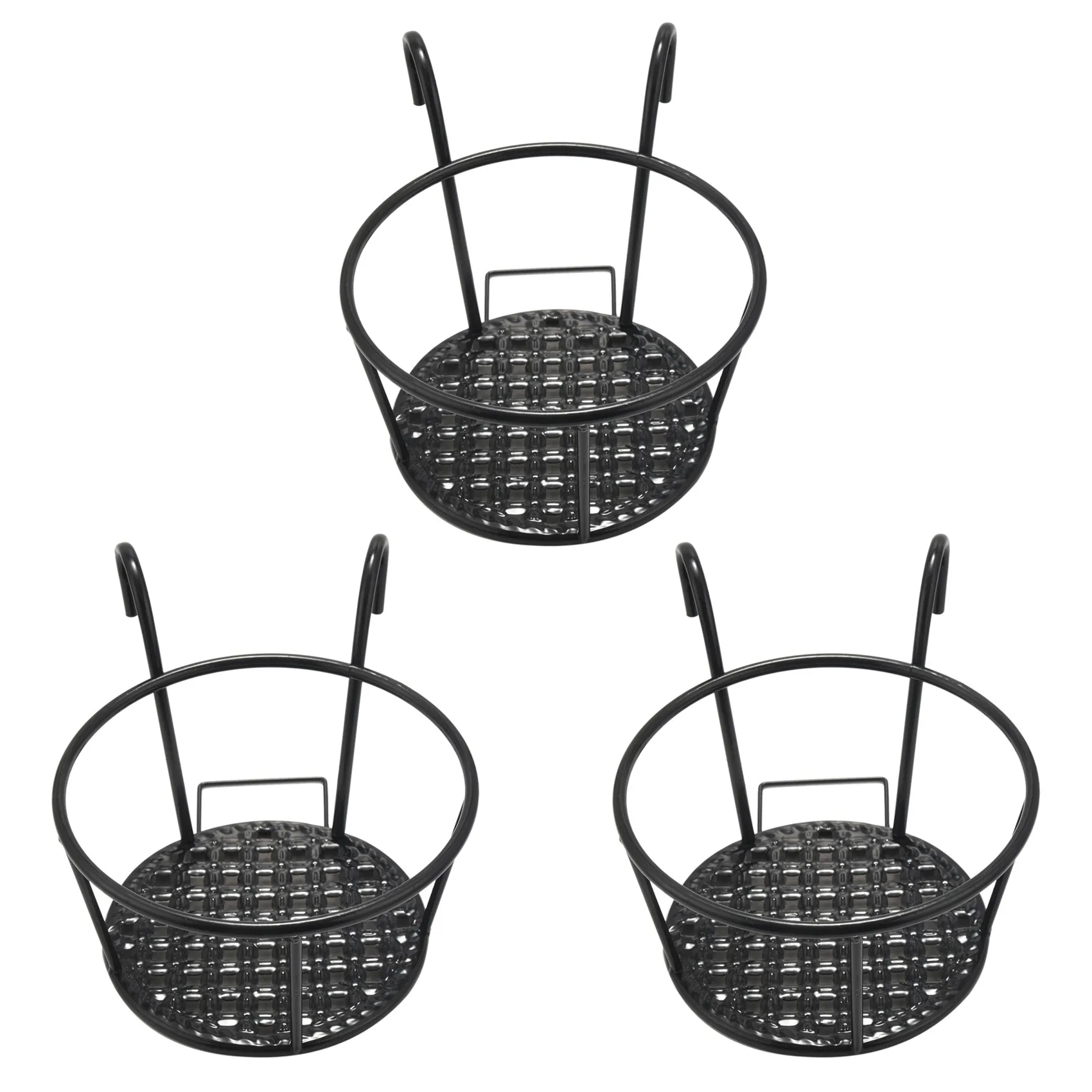 ABGE-3X Metal Flower Holder Shelf Stand Hanging Pots Basket Plant Garden Wall Storage