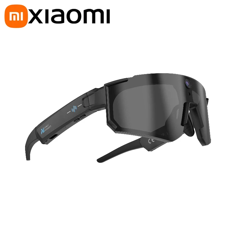 Xiaomi AI Smart-Brille mit ChatGPT, 1080P-Kamera, 8MP Anti-Shake-Funktion, Fahrrad-Video- und Fotoaufnahme, Sport-Sonnenbrille, Dual-Mikrofon, 32GB, Winddichte Schutzbrille