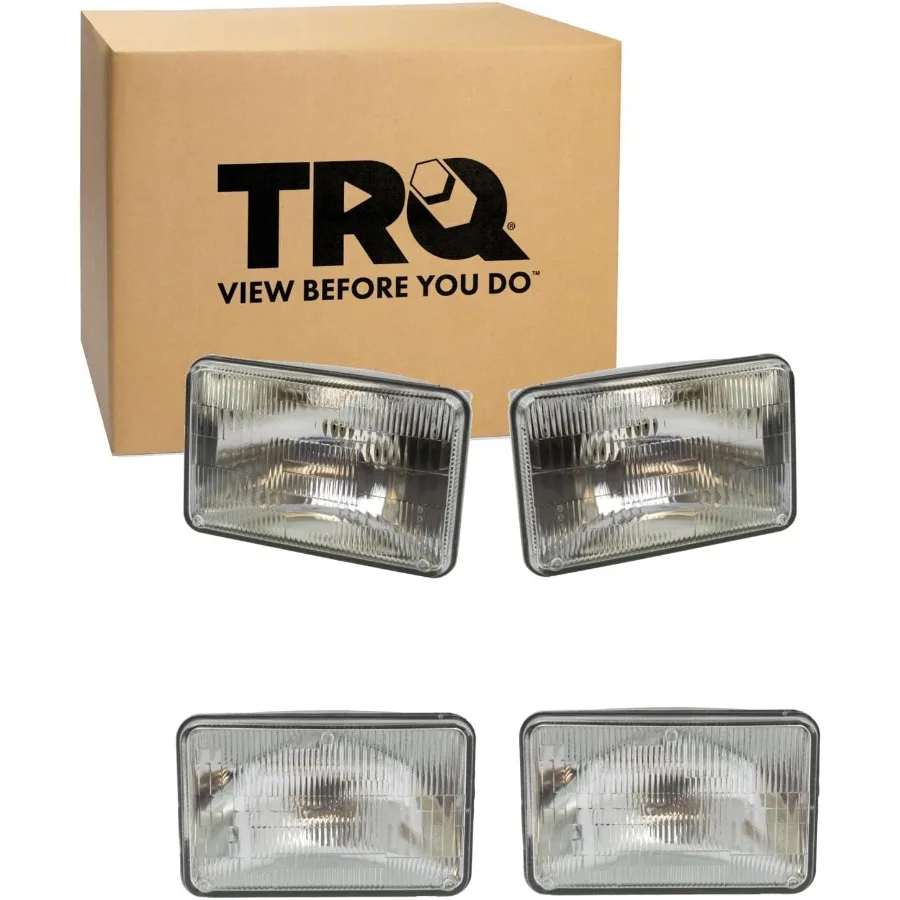 

Rectangular Sealed Beam Headlight Set High Low Beam Compatible with 1981-86 Mustang 1982-92 Chevrolet Camaro 1976-88 Monte Carlo