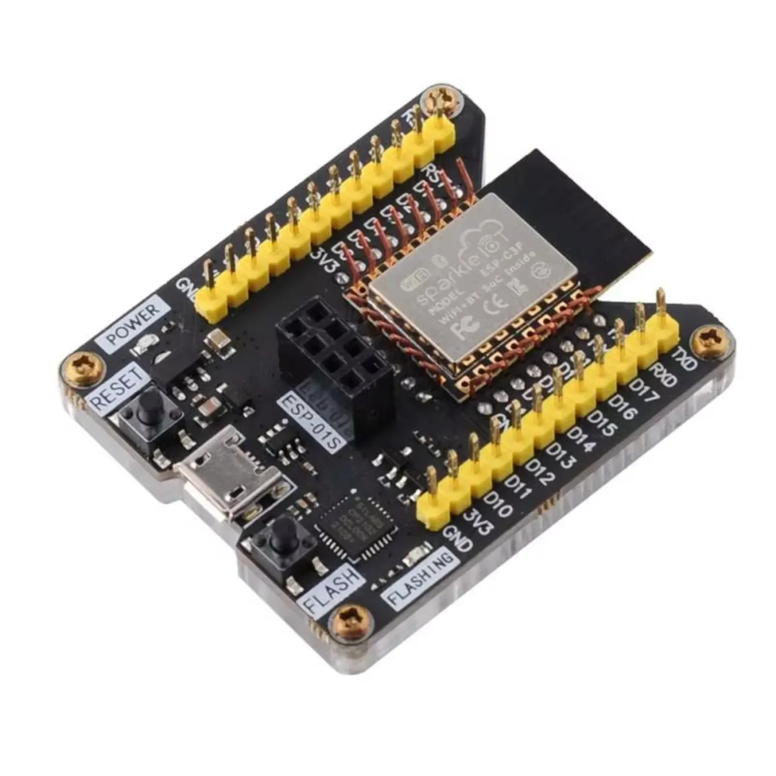 ESP32-C3F wifi + btモジュール,32ビットRISC-V,シングルコアプロセッサ,4mbフラッシュモジュール,5個,sp8266書き込みフィクスチャ