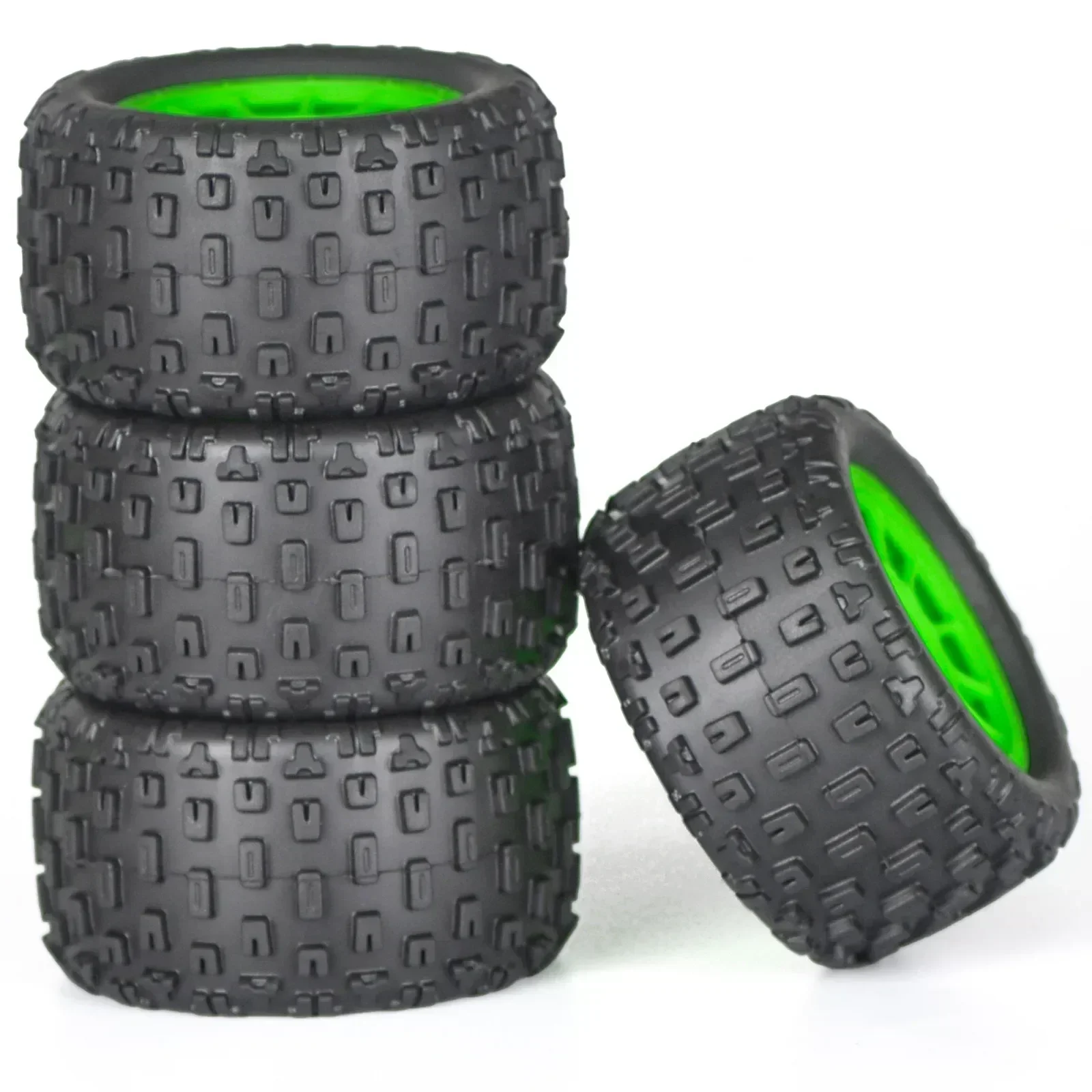 4pcs 74mm Rubber Tire Tyre 12mm Hex for Arrma 1/18 Granite Grom Typhon GROM RC Car RC Car Upgrade Parts Accessories
