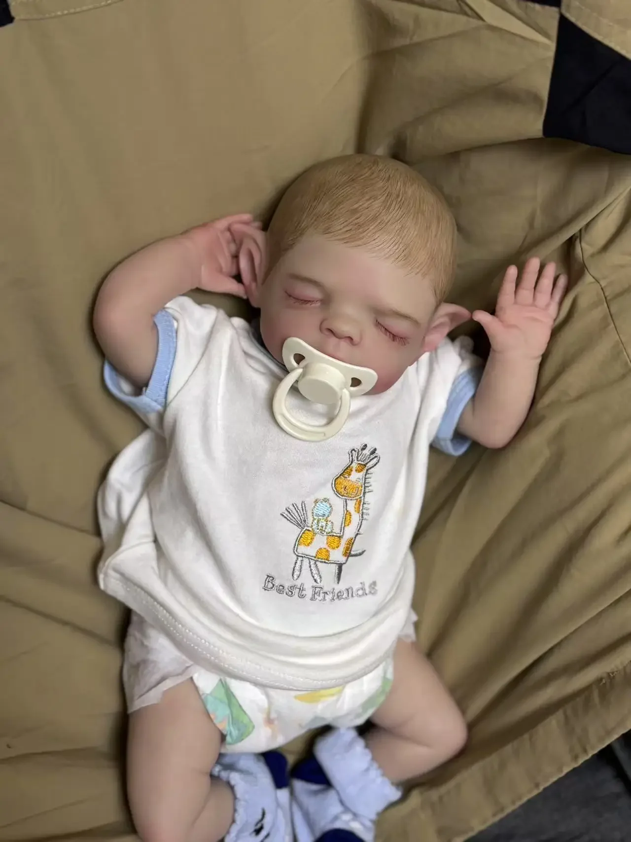 St.Store Customized Limited Supply 16inch Reborn Baby Pumpkin Pixie With Painted Hair Already Finished Doll Christmas Gift