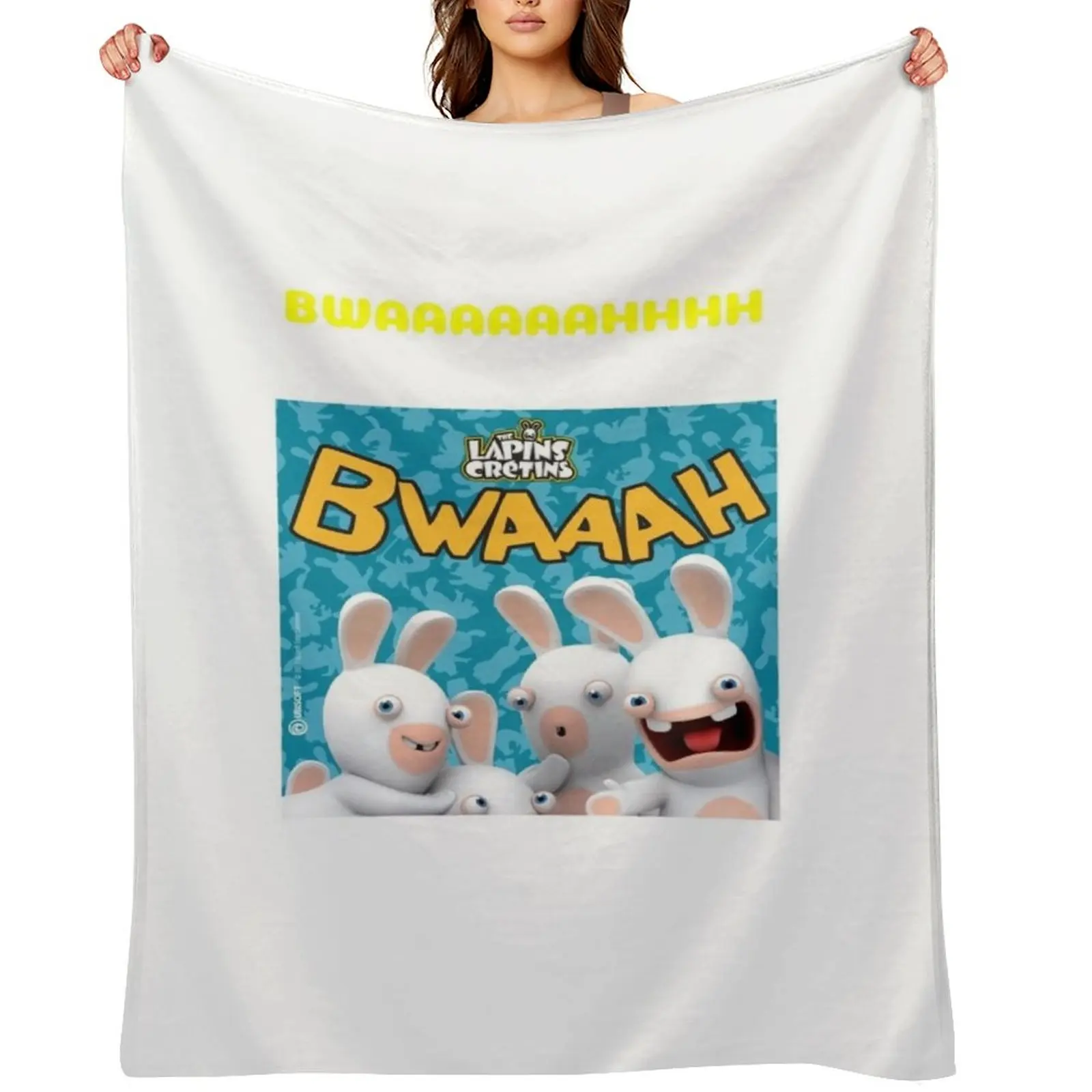 The lapins cretins Throw Blanket Luxury Brand Weighted Furry Multi-Purpose for babies Soft Blankets