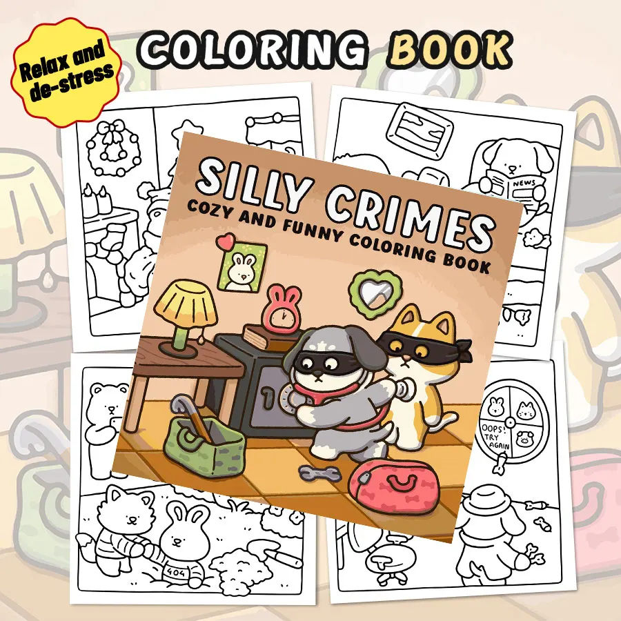 Adult Coloring Book Set Magical Fantasy Themes Easy Relaxing Coloring for Parent - Child Bonding at Home