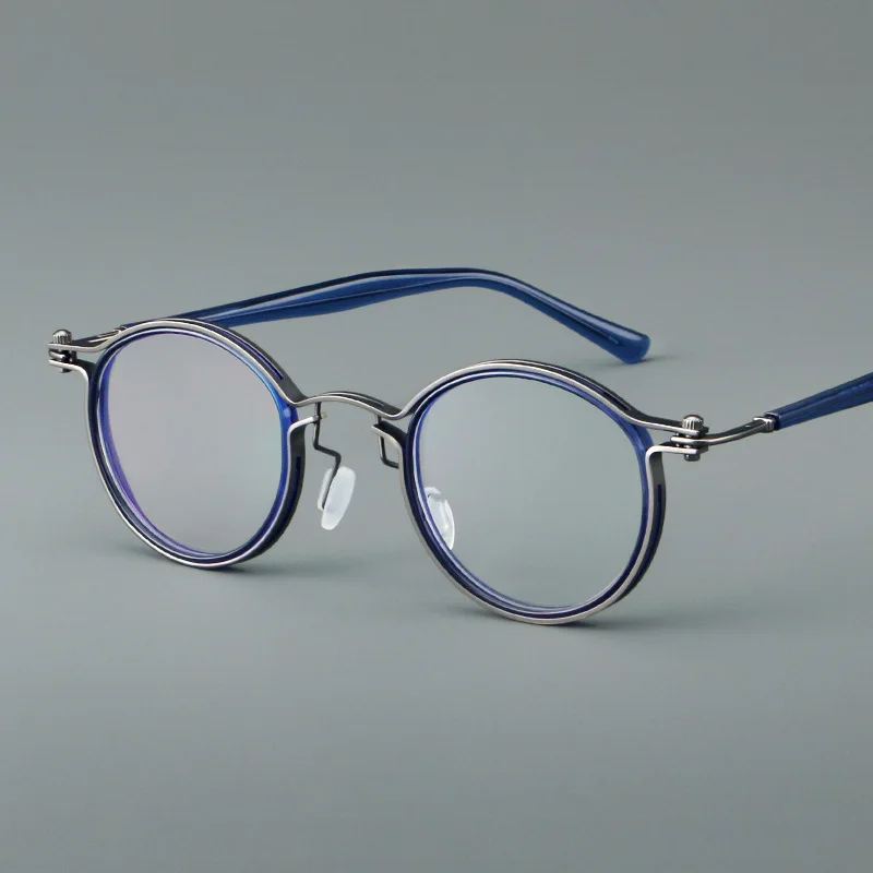 Cubojue Novelty Men Reading Glasses Anti Blue Light Presbyopia Eyeglasses Frame Male Blue Bronze Spectacles