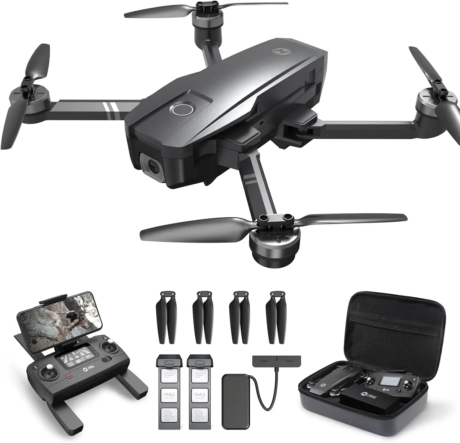 

GPS Drone with Camera for Adults 4K UHD, FAA Remote ID Compliant, 52 Minutes Flight Time, Foldable Quadcopter