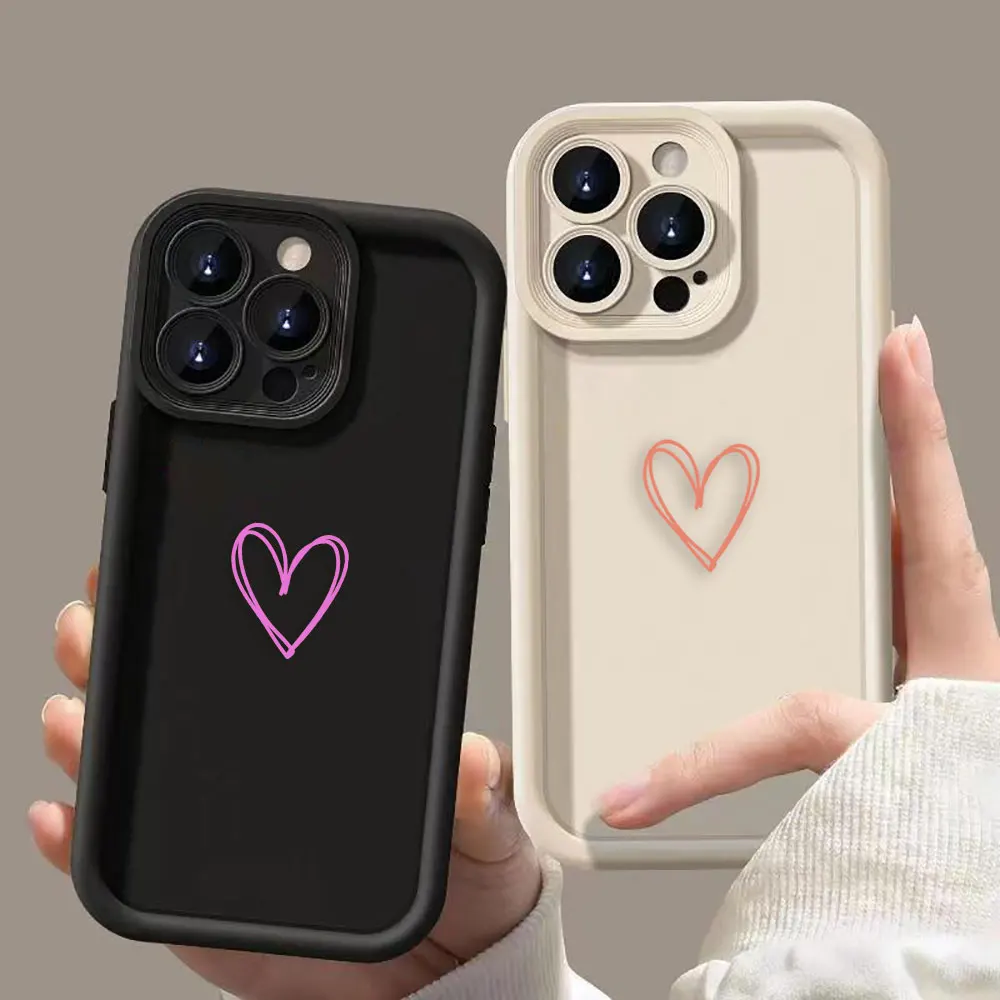 

Simple Line Love Phone Case For Huawei MATE 20 30 40 P20 P30 P40 P50 NOVA 5I 7 10 SE PRO Silicone Case Cover Funda Coque Shell