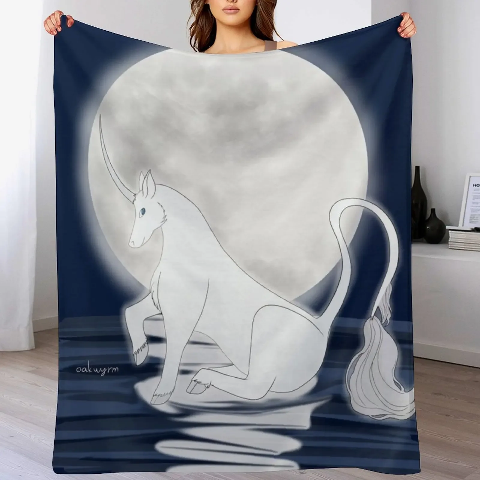 M?ngata Unicorn Throw Blanket Warm Plush Fuzzy Blanket for Living Room