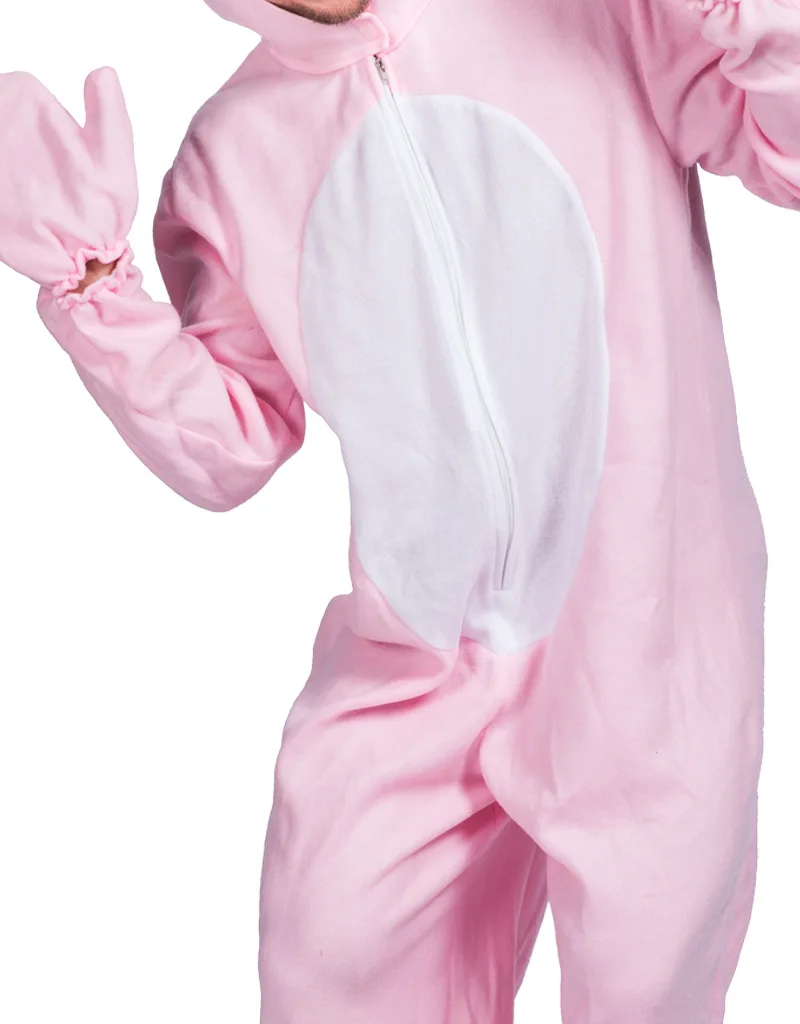 Hete Verkoop Konijn Cosplay Schattige Roze Jumpsuit Kostuum Konijn Oor Carnaval Feest Volwassen Paaskonijn Halloween