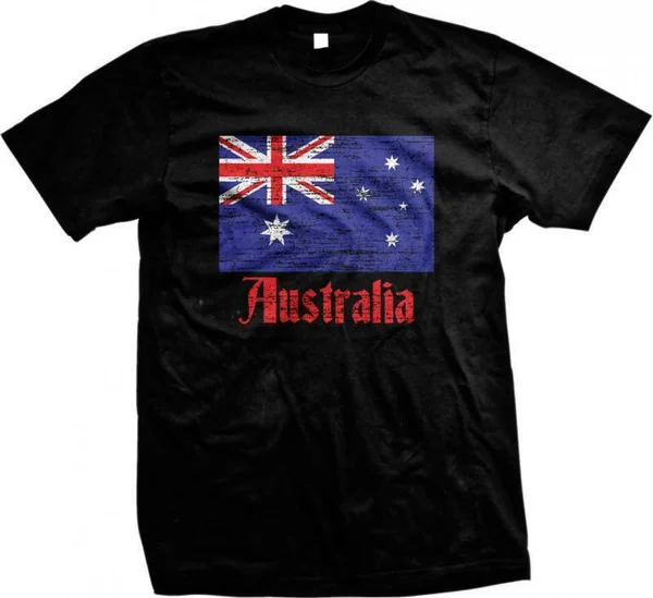 Commonwealth of Australia Flag Text Aussie Austrailian Pride Summer Novelty Fashion Shirt 100% Cotton T-shirt