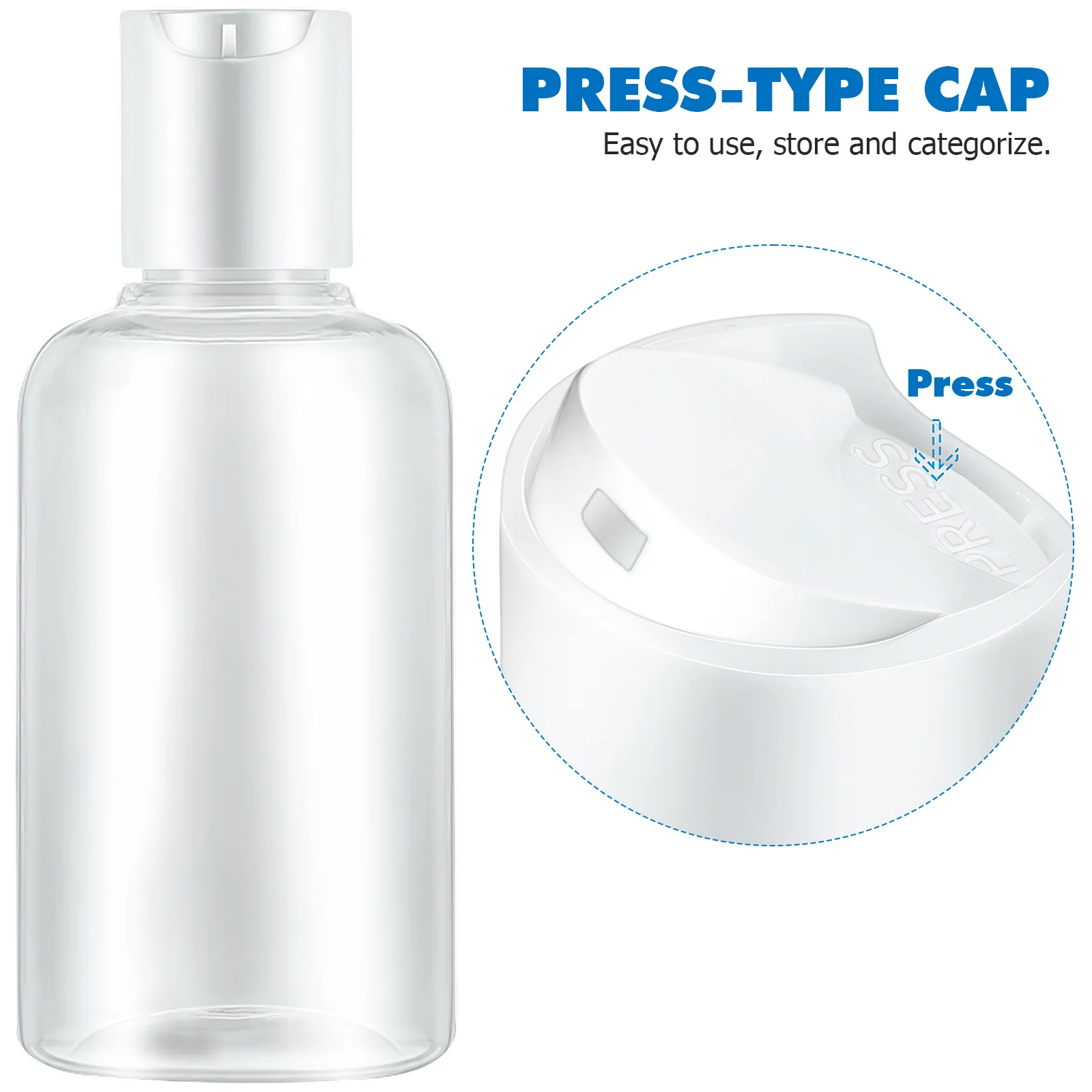 

12pcs 75Ml Travel Bottles: Refillable Press Bottles For Shampoo Lotion Face Wash Toiletry Containers Creams Shampoo Dispenser