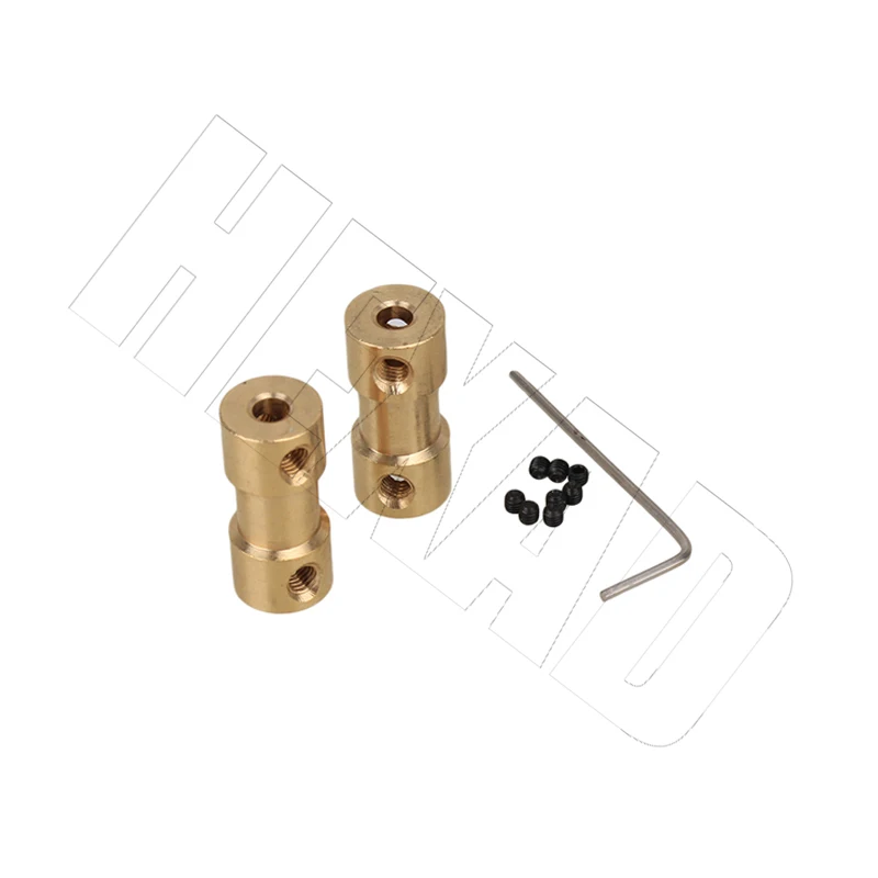 Brass Transfer Connector for RC Boat Car Airplane 2/2.3/3/3.17/4/5/6mm N20 Motor Shaft Coupling Coupler Connector Sleeve Adapter