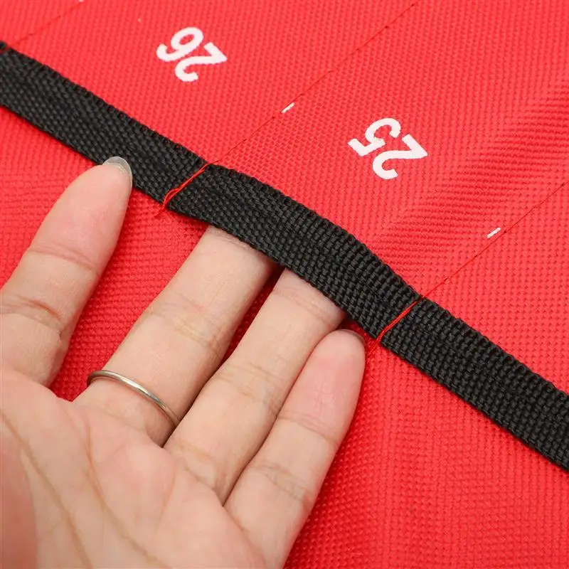 25 Pocket Repair Tools Storage Bag Roll Up Canvas Bundle Bag Spanner Holder Wrench Organizer Hand Tools Pouch Case