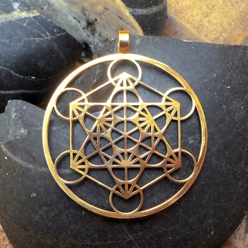 Metatron's Cube Pendant Silver Plated Sacred Geometry Metaphysical jewelry DIY Making Charm Accessories Finding Gift For Women