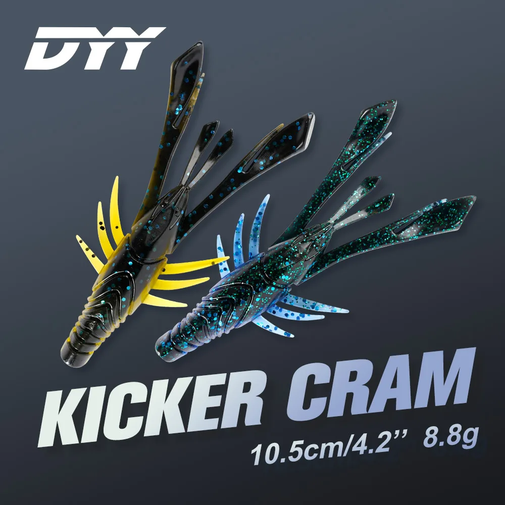 DYY Kicker Craw – Señuelo de silicona para lubina 10,5 cm