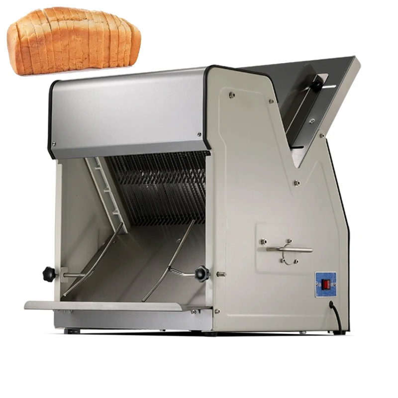 Commercial Toast Bread Slicer 12mm Thickness Electric Bread Cutting Machine Stainless Steel Bakery Bread Slicer