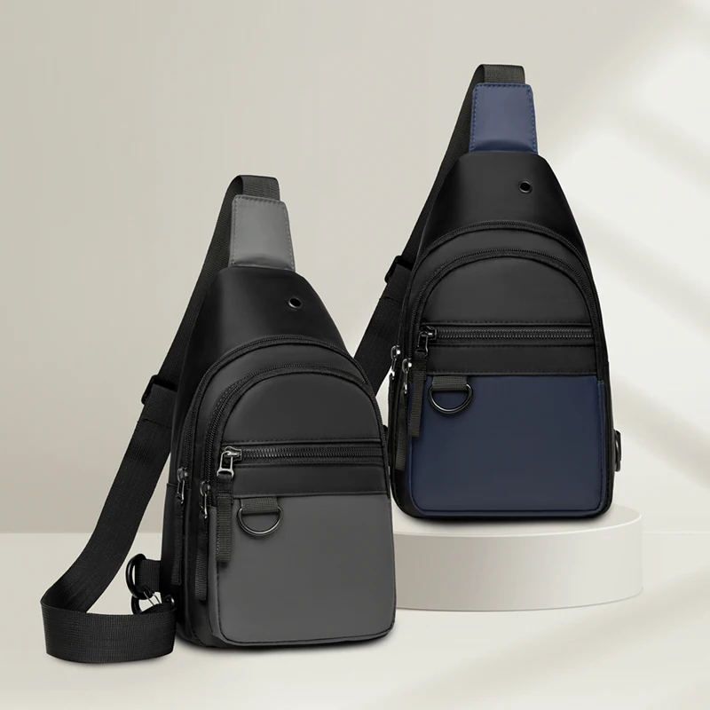 

Versatile sports chest bag made of Oxford cloth, waterproof, single-shoulder, casual, outdoor, fashionable, men's crossbody bag