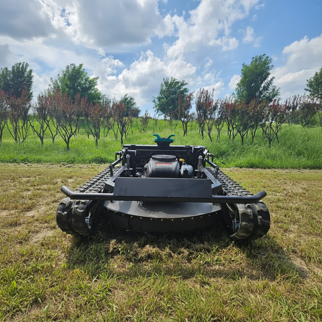 

Hillside Remote Control Lawn Mower Crawler Type Waterproof RC Robot Lawn Mower for Slope Mountain Grass Cutting