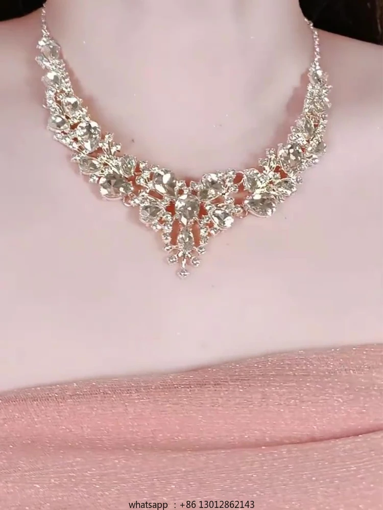 

Французское супер-вспышка ожерелье из циркона, тяжелая промышленность, легкая роскошная ниша, высококачественная цепочка на ключицу