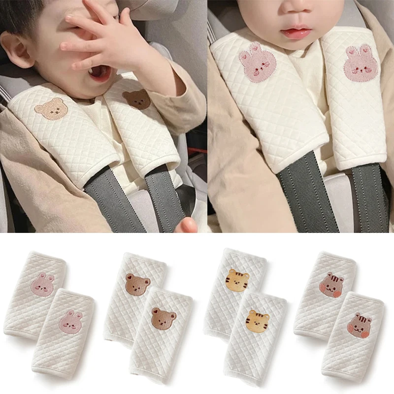 Baby Stroller Accessories Universal Infant Cute Shoulder Strap Cover Chest Protection Car Seat Vehicle Safety Shoulder Strap Pad