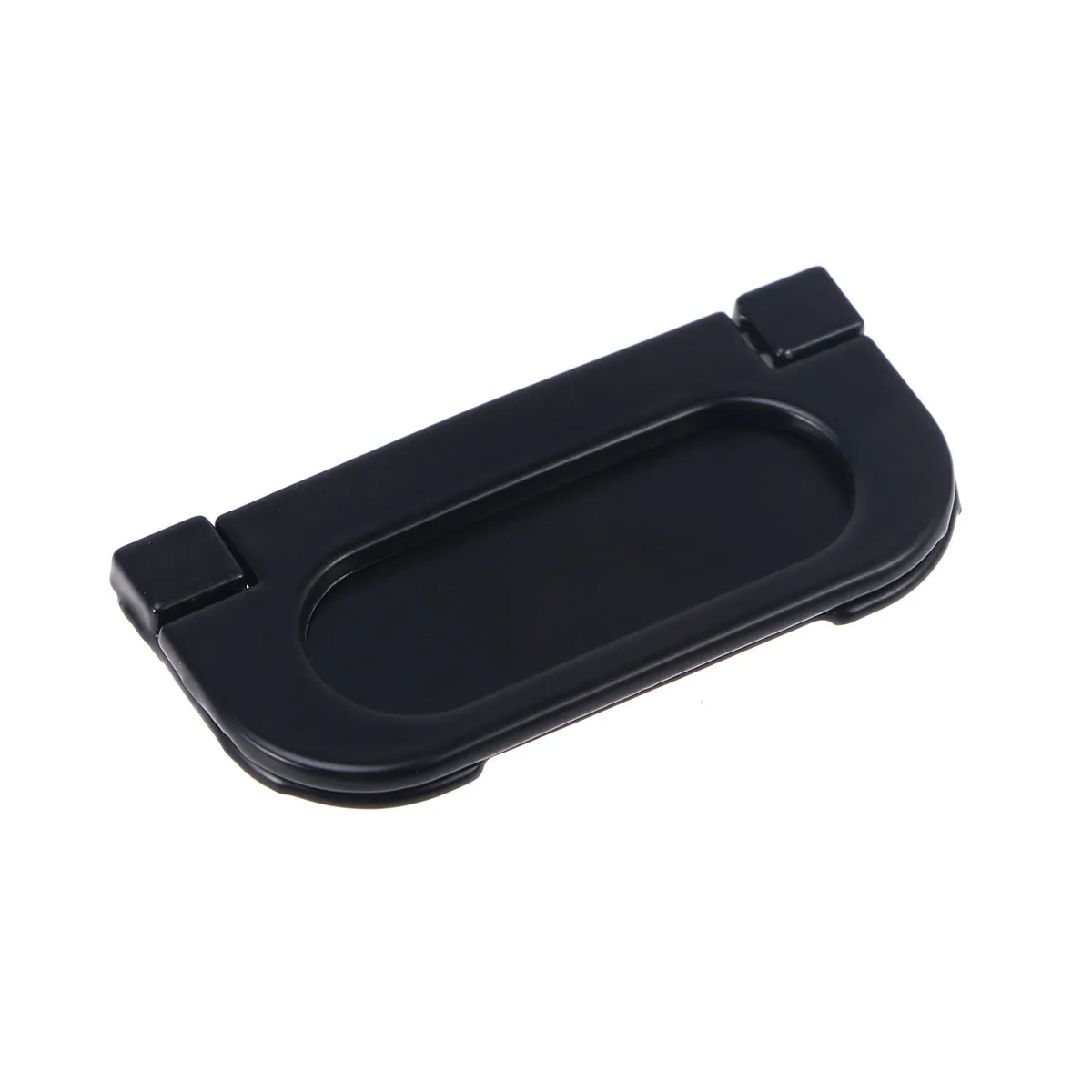 Flat Back Black Door Knobs Aluminum Alloy Solid Cabinet Handles Drawer Pulls for Furniture Cupboard Kitchen Chest