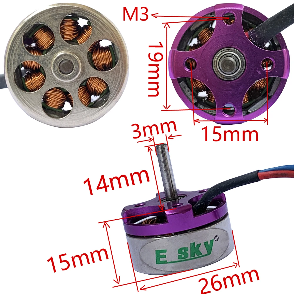 8pcs 2615 E-SKY 3500KV Brushless Motor Rc Multicopter Brushless motor multicopter Drones For honey bee king DC outrunner motor