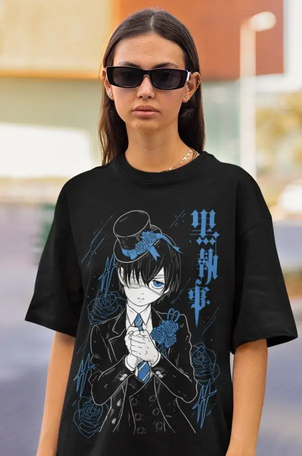 Black Butler T-Shirt Ciel Phantomhive T-Shirt Sebastian Michaelis Gift shirt