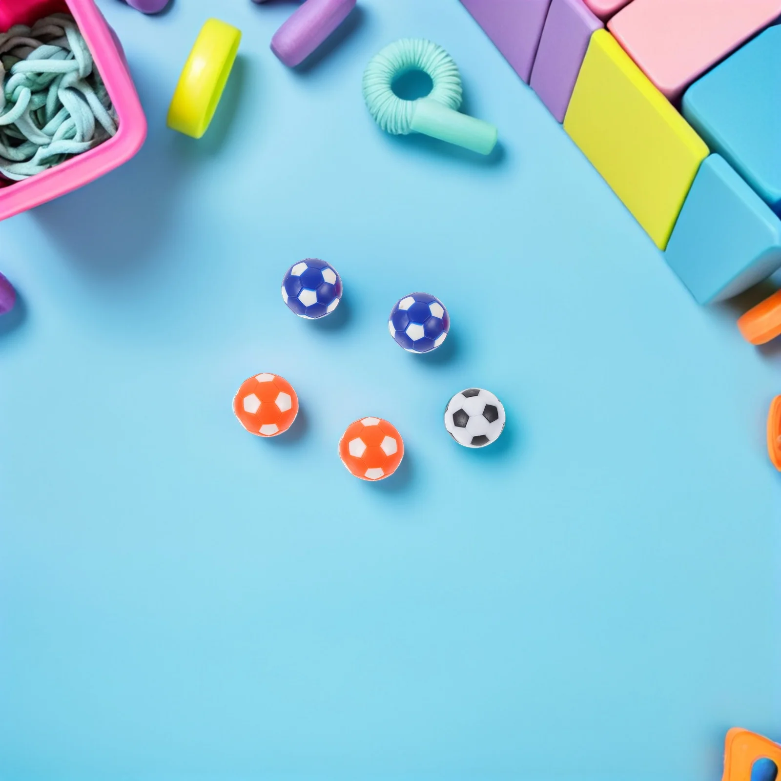 

18Pcs Table Soccer Foosball Balls Multicolor 28Mm Replacement for Mini Foosball Table Football Game Family Gathering