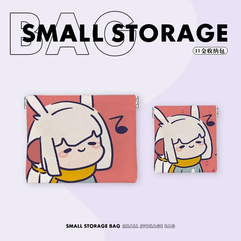 

Mini Cartoon Print Storage Pouch Portable Charger Cable Earphone Bag Makeup Organizer Small Zipper Bag For Travel And Daily Use