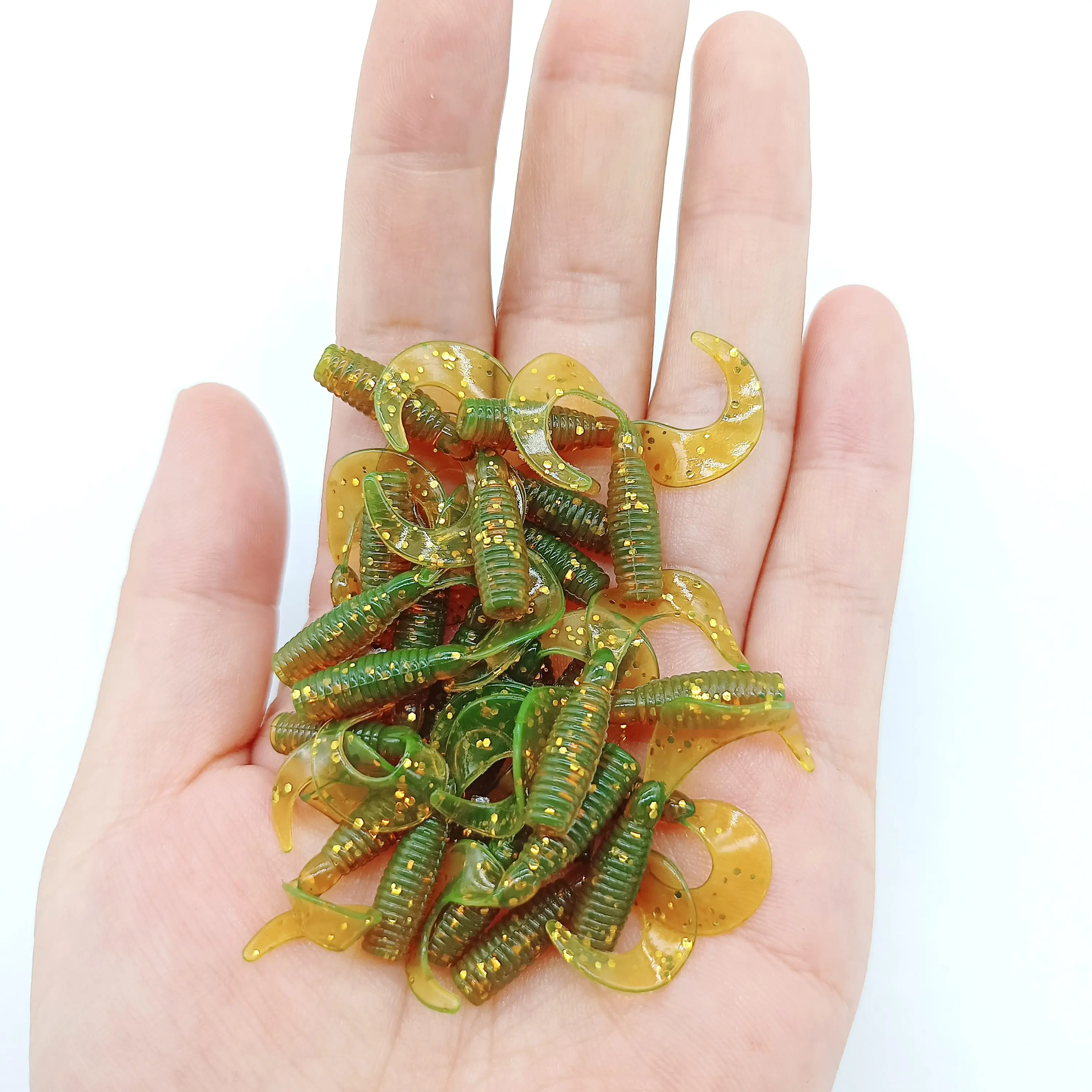 DUODUOYU 10PCS Mini Soft Fishing Lure Silicone Bait 0.4g/30mm Artificial Swimbait Jig Wobbler Bass Bait Fishing Tackle