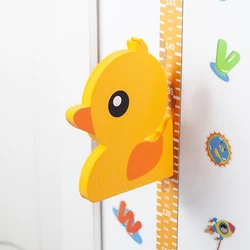 Pegatinas de pared para niños, regla de medición de altura, adsorción magnética, pegatina de papel, Animal de dibujos animados, decoración de habitación