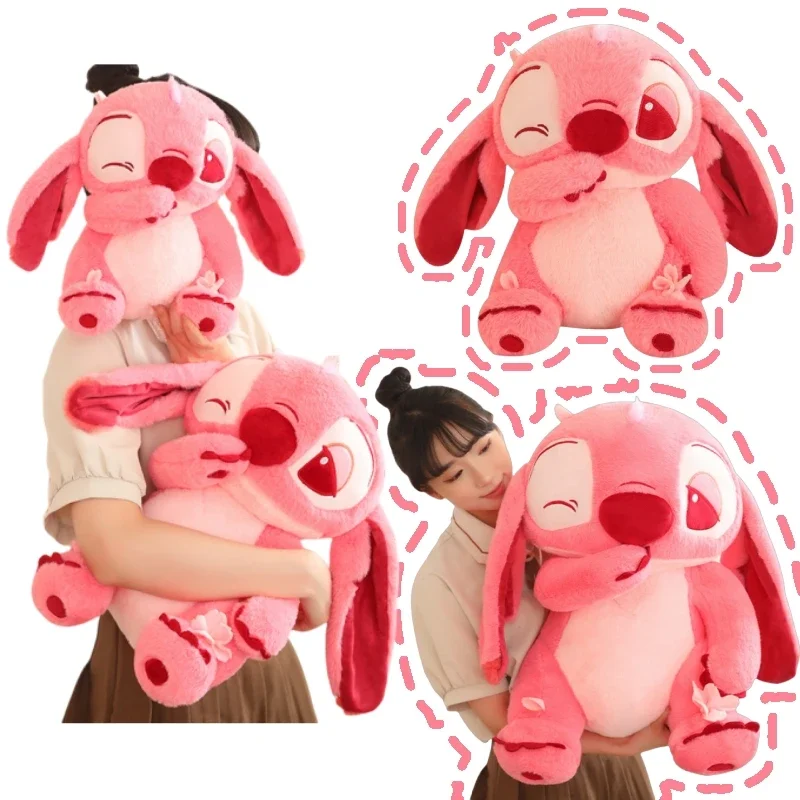 Big Size Pink Wink Stitch Plush Toy Kawaii Stuffed Anime Cuddly Pillow Soft Plushies Throw Pillow Cartoon Doll Xmas Gifts Girl