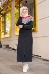 Ferace Black Winter Autumn 2021 Muslim Women Hijab headscarf Islamic Turkey Fas for Women Long Dresses Cardigan Jacket