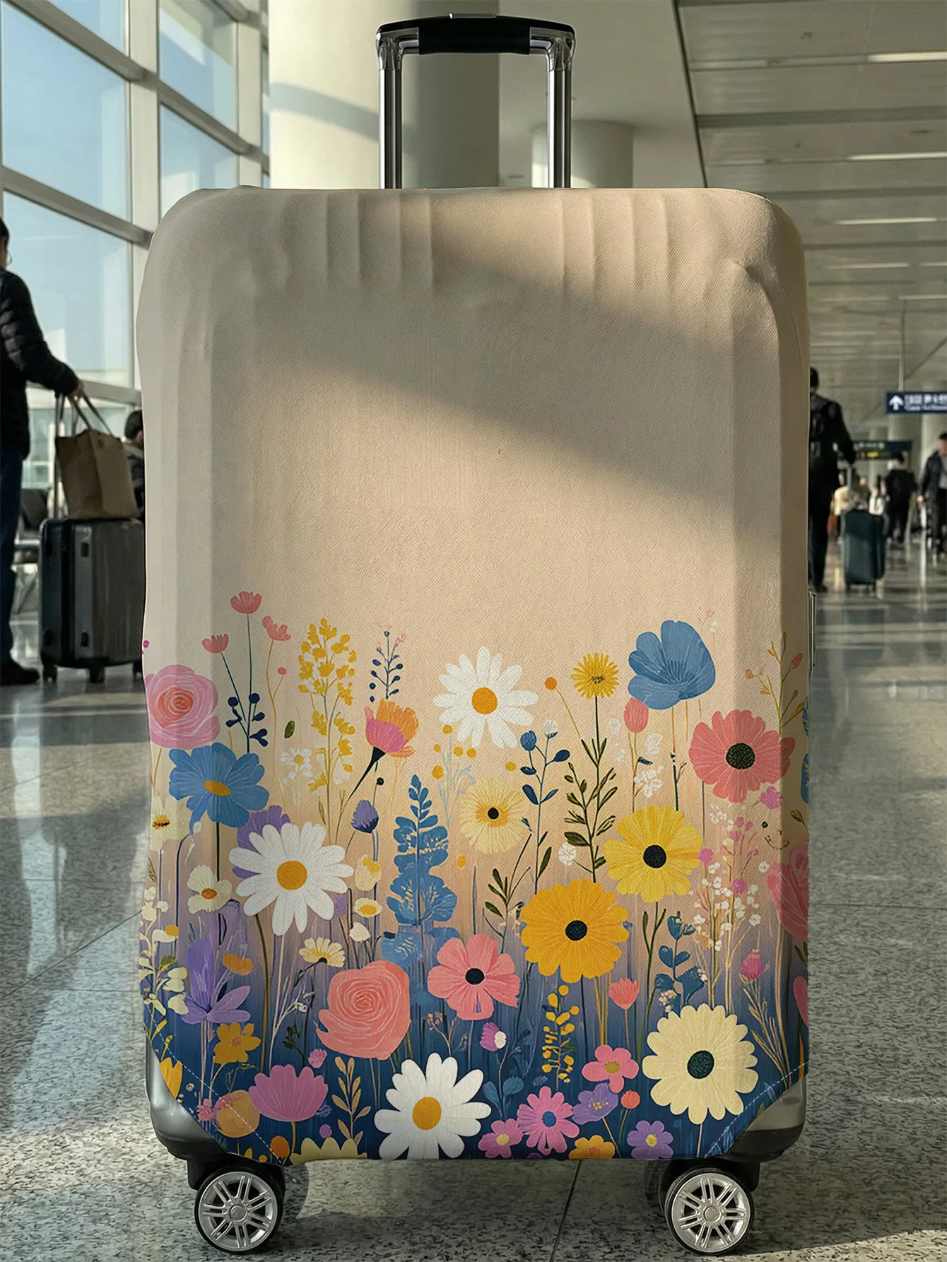 

Чехол для багажа Morandi Color Wild Flower, подходит для чемоданов 18-32 дюймов, чехол на ручку чемодана, дорожные аксессуары