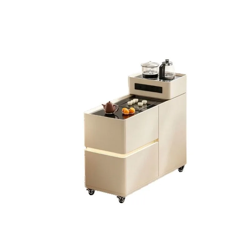 Minimalist sofa side cabinet, movable coffee table, living room, light luxury home  table,  bar machine, household kettle,