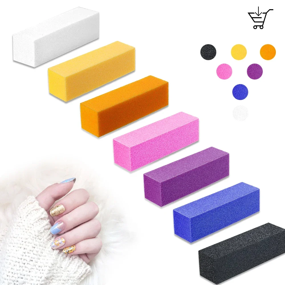 1pcs Multi Colored Daily Low Price Professional Nail Sponge Rubbing Strips Matte Polishing Blocks Care Beauty Nail Tools