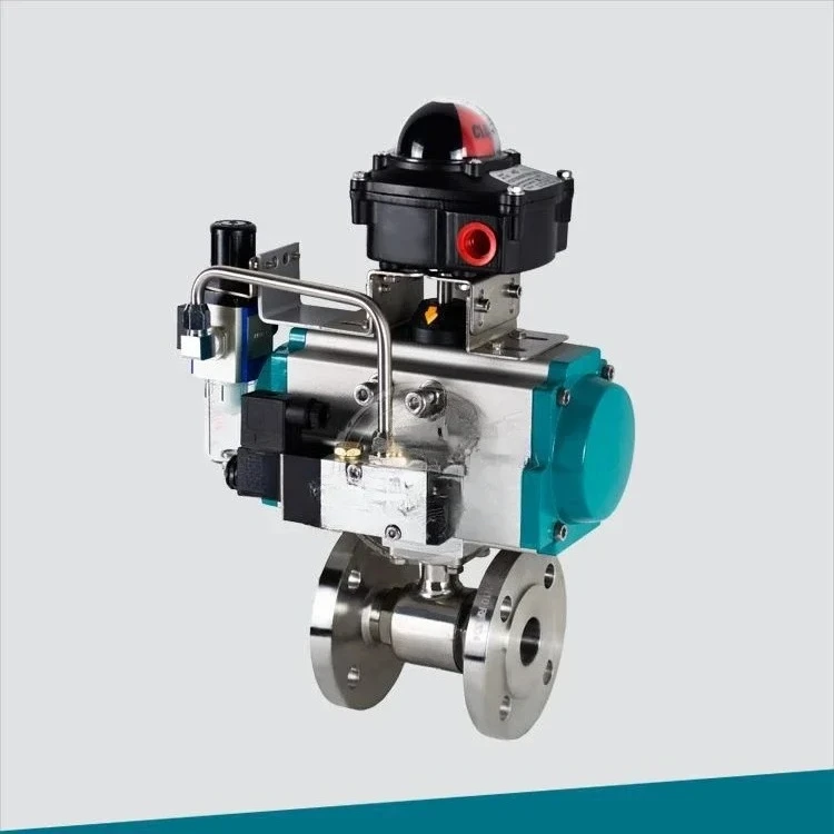 

304 Pneumatic Sanitary Flanged Ball Valve WQ Series (45)